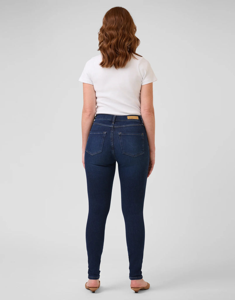 RACHEL High Rise Skinny Jeans - DK INDIE