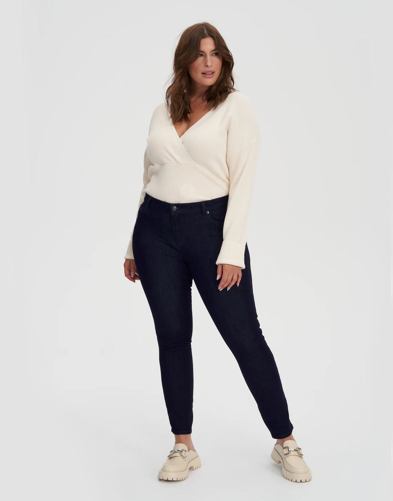 Mid Rise Skinny Jean Long - Rinse Indigo