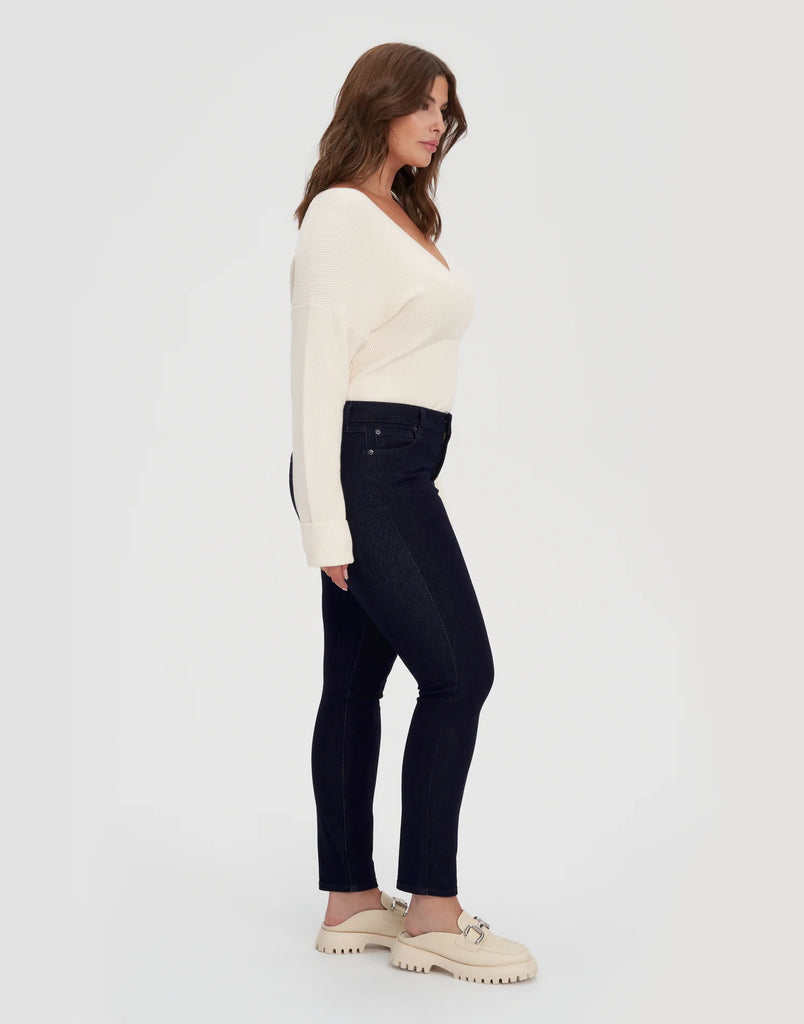 Mid Rise Skinny Jean Long - Rinse Indigo