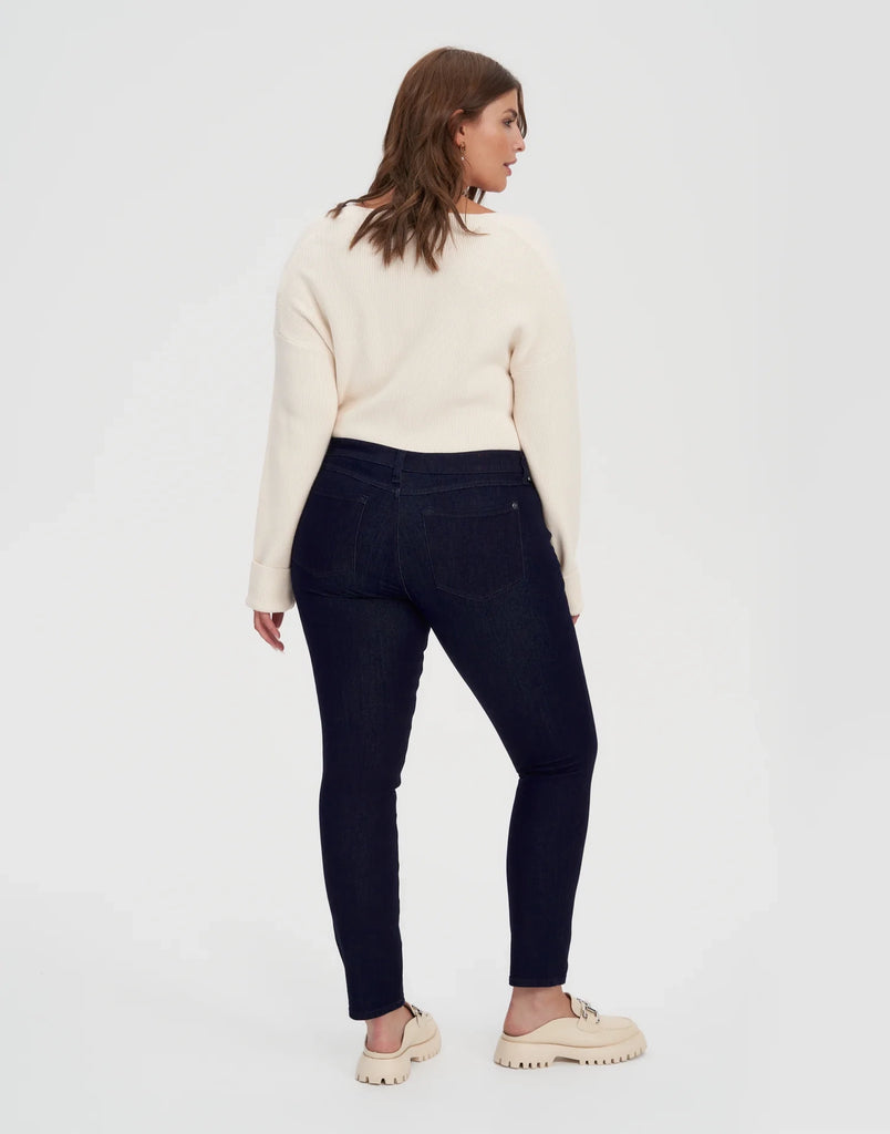 Mid Rise Skinny Jean Long - Rinse Indigo