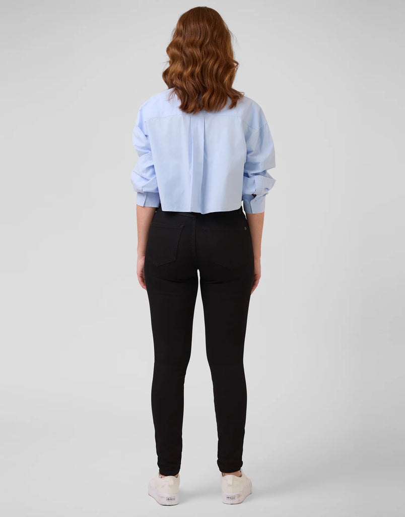 Classic High Rise Skinny Jean Long - Overdye Black