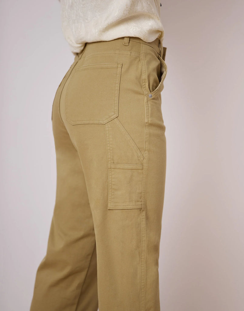 CHLOE - STRAIGHT HIGH RISE / OLIVE GREEN