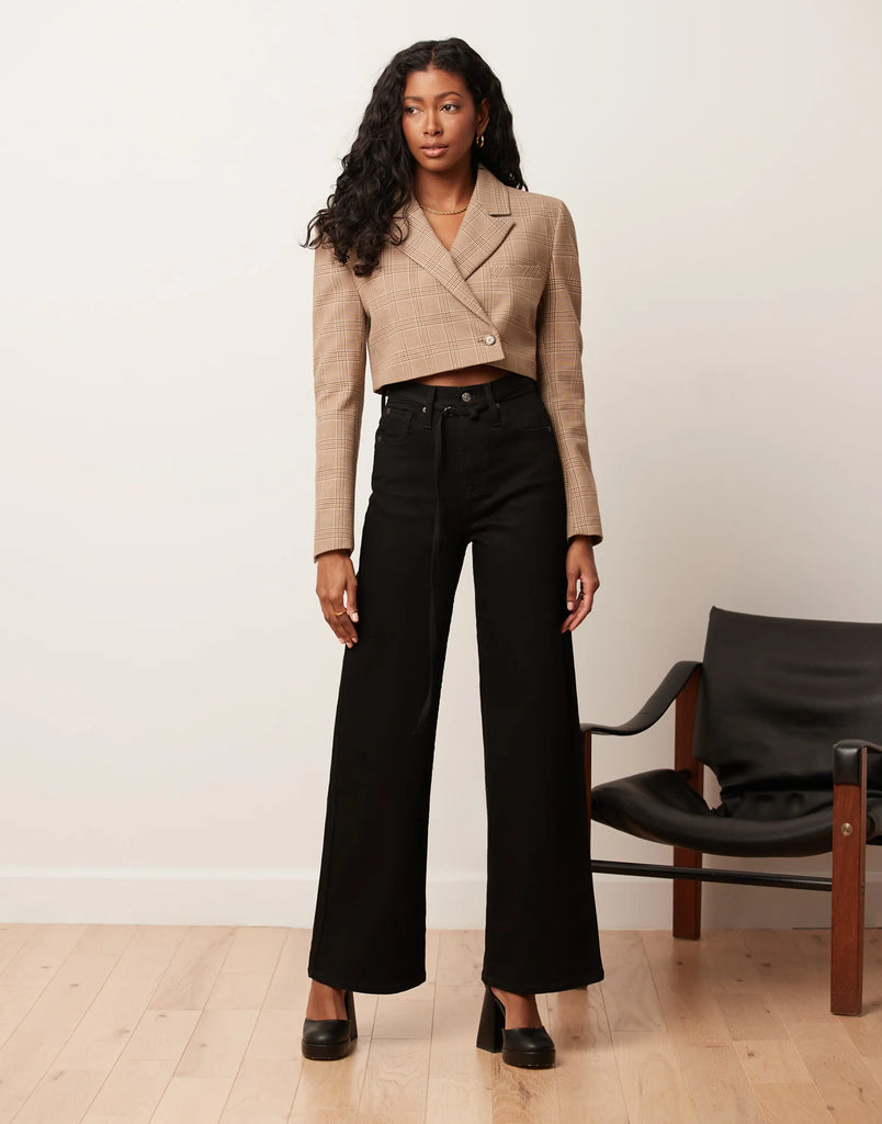 LILY Wide Leg Jean - BLACK