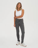 High Rise Skinny Ankle Jean - Smoke