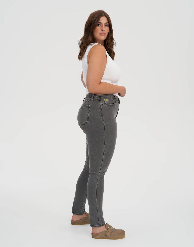 High Rise Skinny Ankle Jean - Smoke