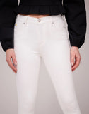 High Rise Skinny Ankle Jean - White
