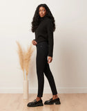 RACHEL High Rise Skinny Ankle Jeans - Black Light