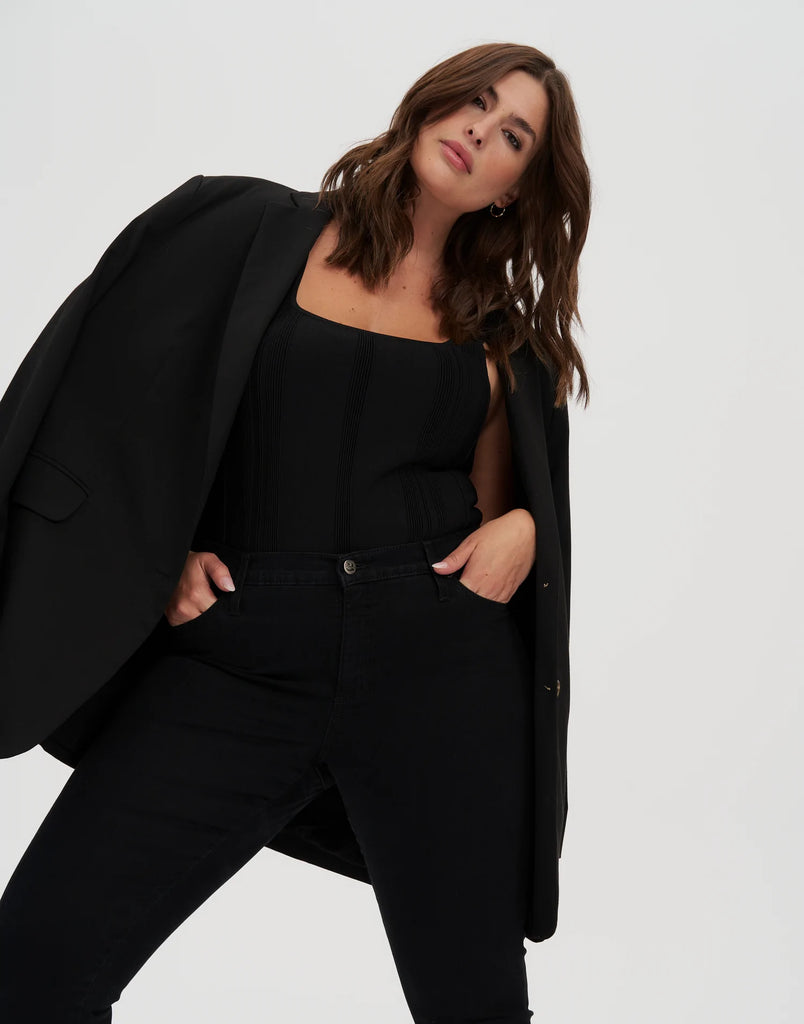 Classic High Rise Skinny Jean Long - Overdye Black