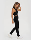 Classic High Rise Skinny Jean Long - Overdye Black