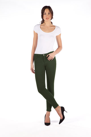 High Rise Skinny Ankle Jean - Evergreen