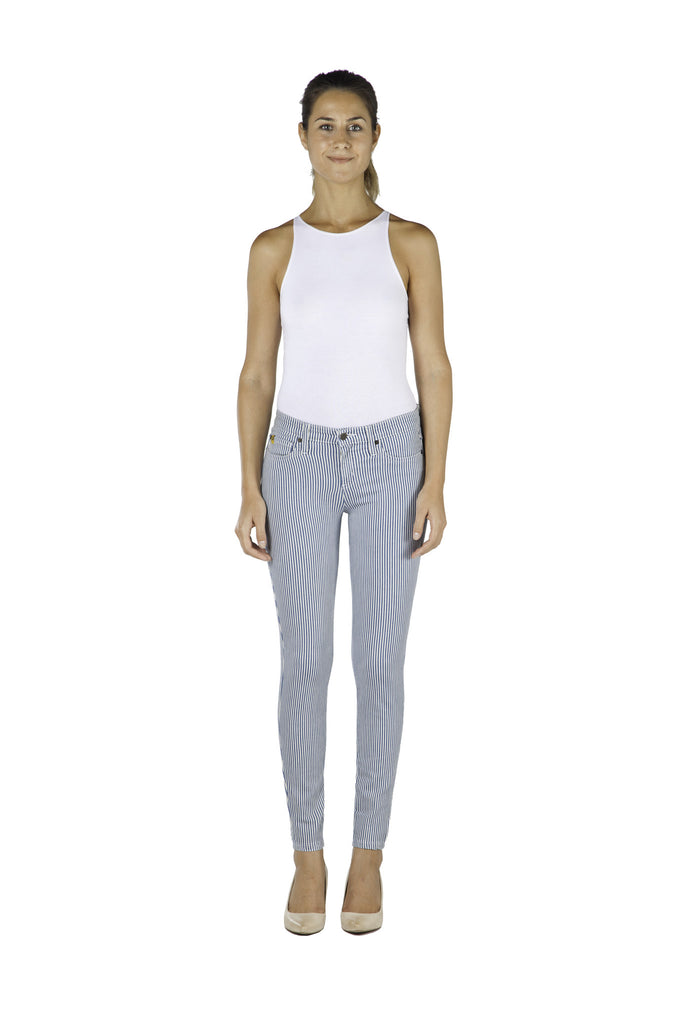 High Rise Skinny Ankle Jean - Marina