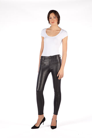 High Rise Skinny Ankle Jean - Smoke