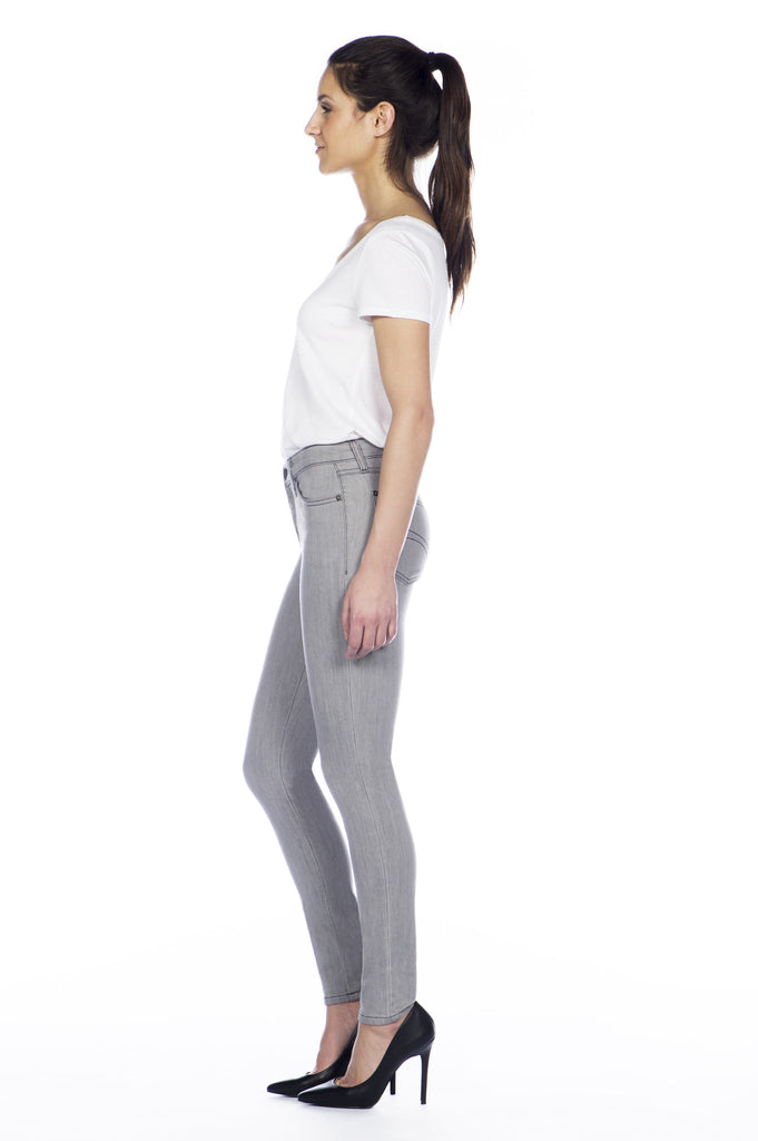 High Rise Skinny Ankle Jean - Cloud