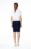 High Rise Skinny Denim Pencil Skirt - Rinse Indigo