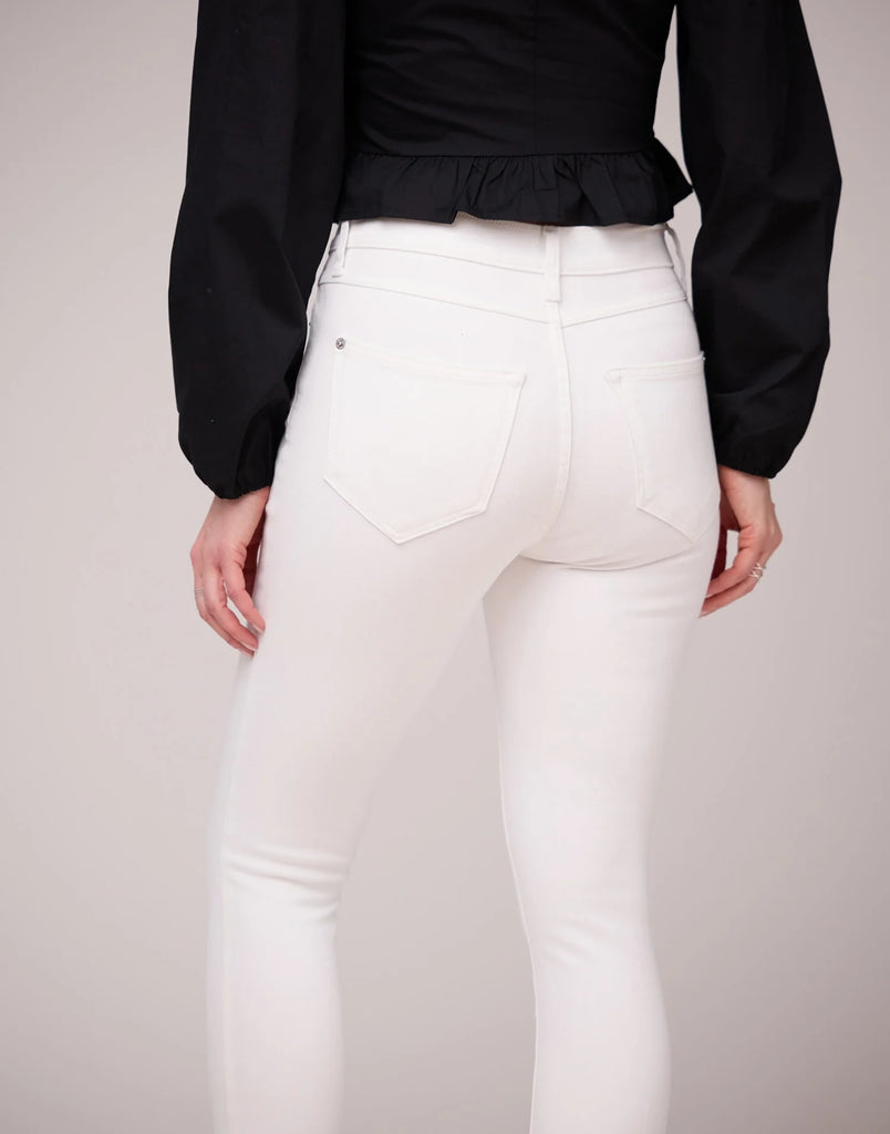 High Rise Skinny Ankle Jean - White