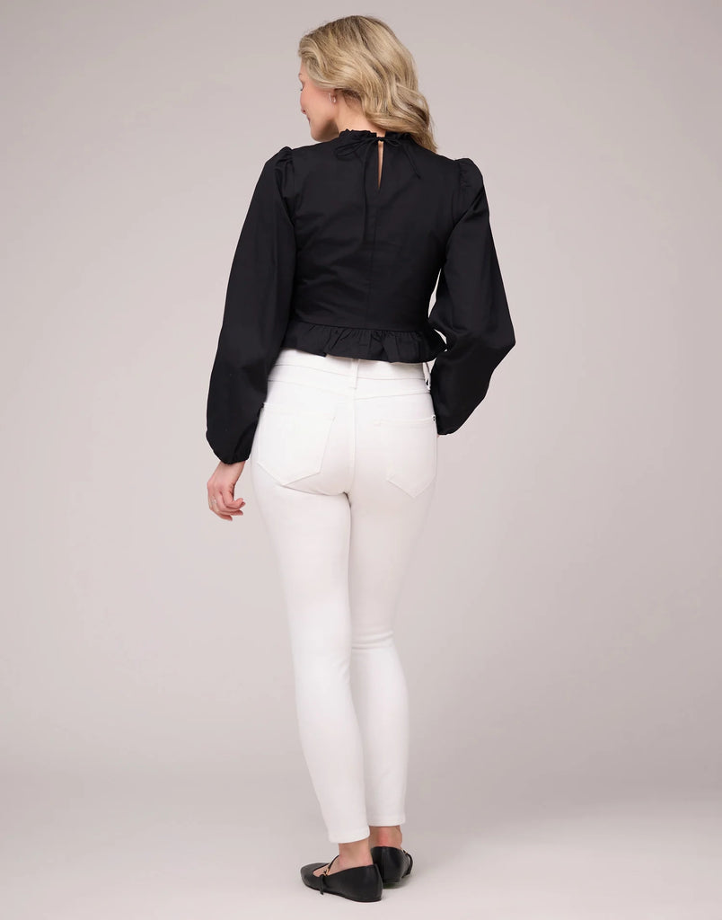 High Rise Skinny Ankle Jean - White