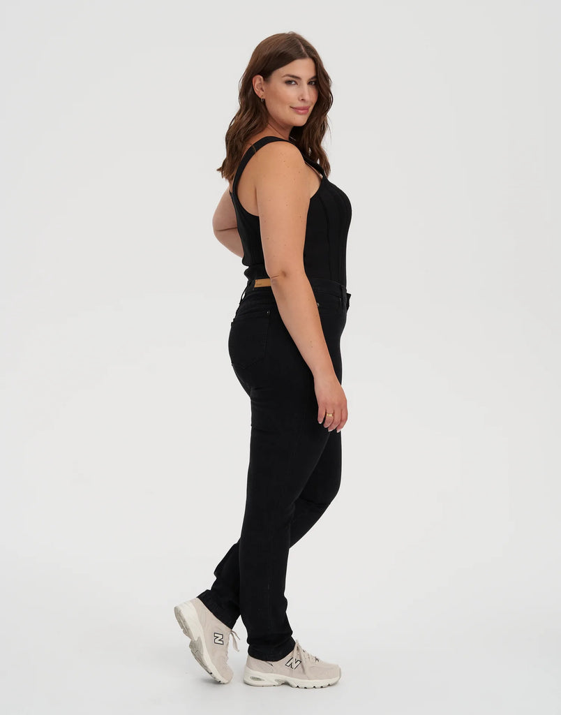 Straight Classic Stretchy Jeans – BlackEGO