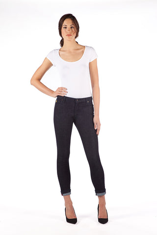High Rise Skinny Ankle Jean with Cuff - Vegas